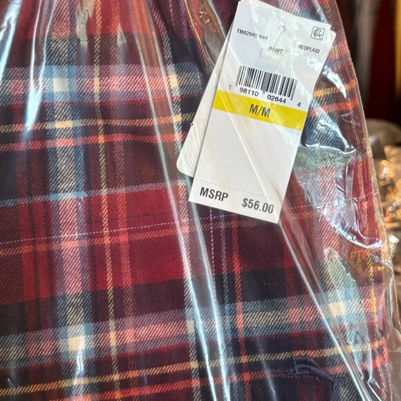 Tommy Bahama Flannel Plaid Pajama Pants $52 in Red Plaid - Picture 13 of 15